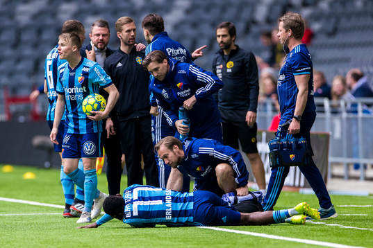 Djurgårdens Mohamed Buya Turay har skadat sig