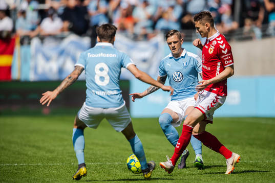 Malmö FFs Sören Rieks och Kalmars Piotr Johansson