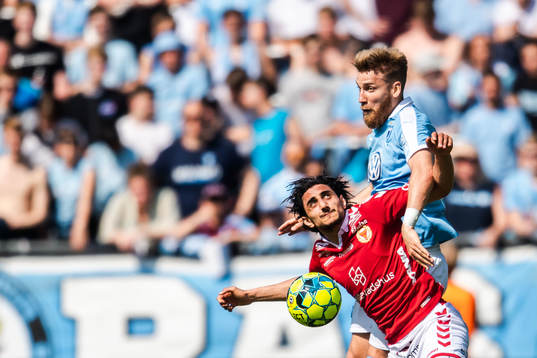 Kalmars Mahmoud Eid och Malmö FFs Rasmus Bengtsson