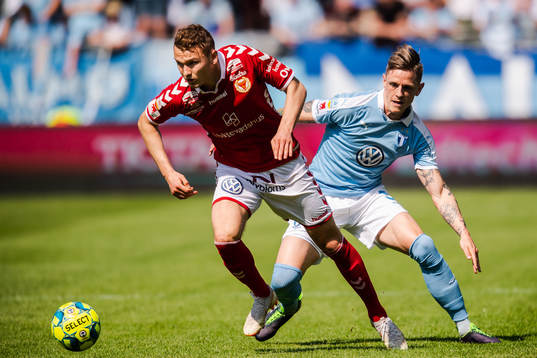 Malmö FFs Sören Rieks och Kalmars Piotr Johansson