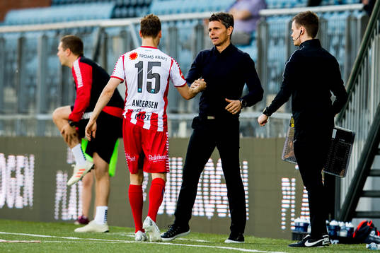 Magnus Andersen and Simo Valakari, head coach of Tromsø