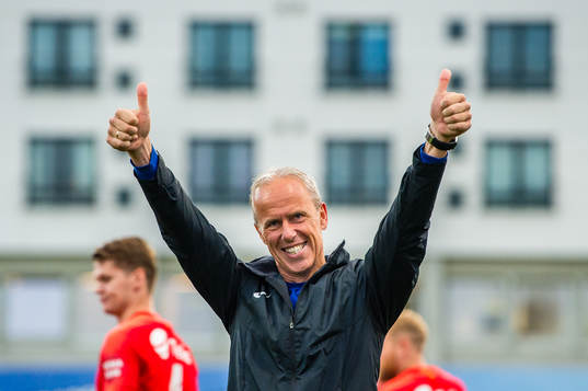 Rune Soltvedt, sports director of Brann, celebrates