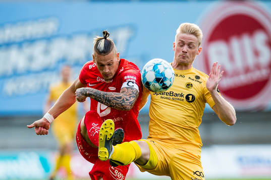 Vito Wormgoor of Brann and Geir André Herrem of Bodø/Glimt