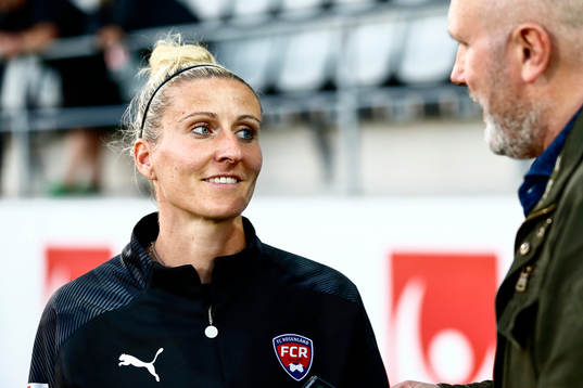 Rosengårds Anja Mittag blir intervjuad