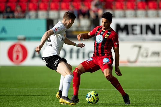 Örebros Jake Larsson och Östersunds Marco Weymans
