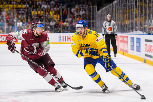 Uvis Balinskis of Latvia and Alexander Wennberg of Sweden