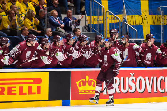 Roberts Bukarts of Latvia celebrates