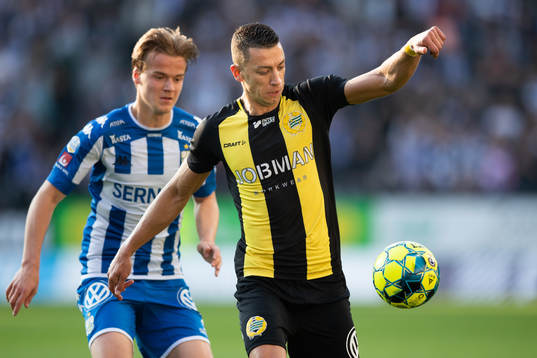 Hammarbys Nikola Djurdjic och IFK Göteborgs August