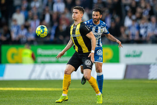 Hammarbys Vidar Örn Kjartansson och IFK Göteborgs André
