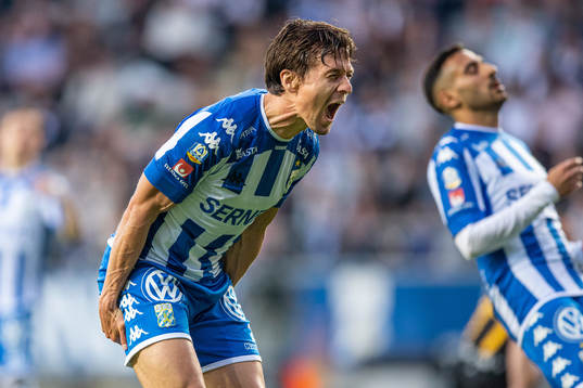 IFK Göteborgs Lasse Vibe reagerar