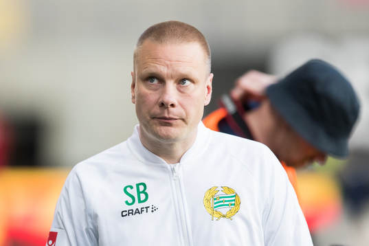 Hammarbys tränare Stefan Billborn  fotbollsmatchen i