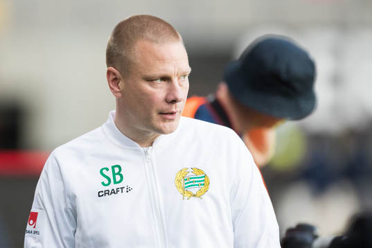 Hammarbys tränare Stefan Billborn  fotbollsmatchen i