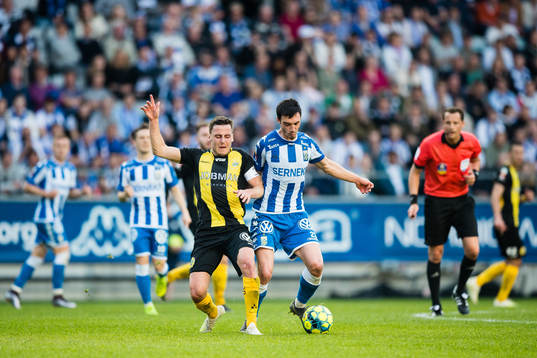 Hammarbys Jeppe Andersen och IFK Göteborgs Giorgi