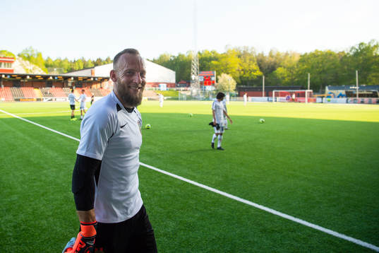 Brommapojkarnas målvakt Benny Lekström