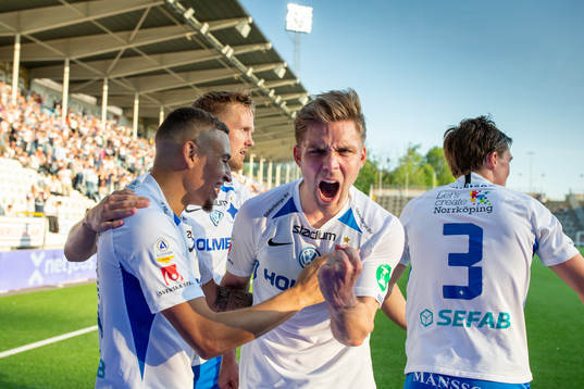IFK Norrköpings Christoffer Nyman jublar