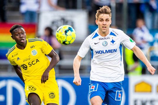 Sundsvalls Pa Konate och IFK Norrköpings Christoffer Nyman