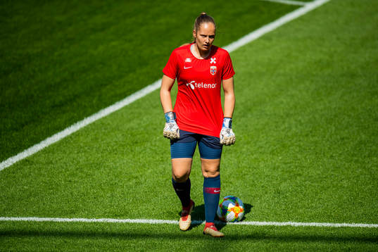 Goalkeeper Aurora Mikalsen of Norway