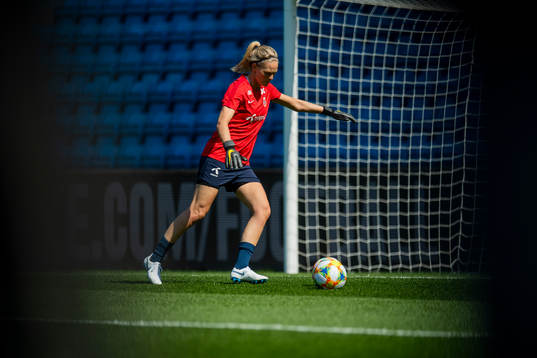 Goalkeeper Ingrid Hjelmseth of Norway