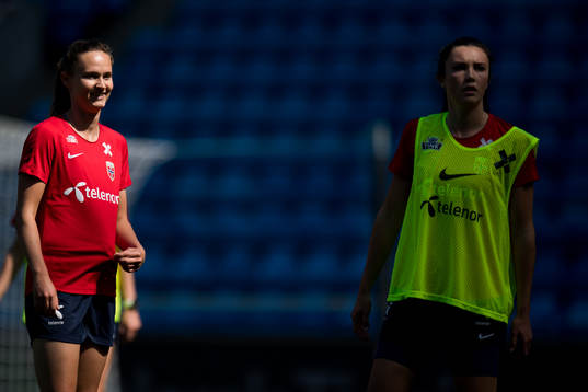 Caroline Graham Hansen and Ingrid Syrstad Engen of Norway