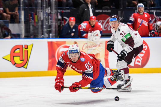 Michael Haga of Norway and Ronalds Kenins of Latvia