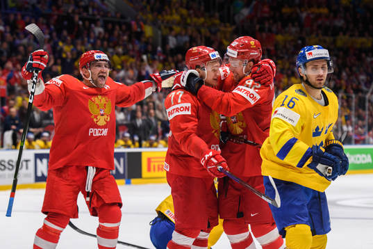 Alexander Ovechkin, Kirill Kaprizov and Yevgeny Kuznetsov