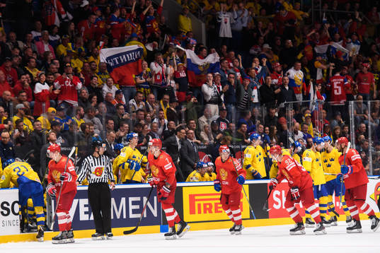 The players of Russia celebrate