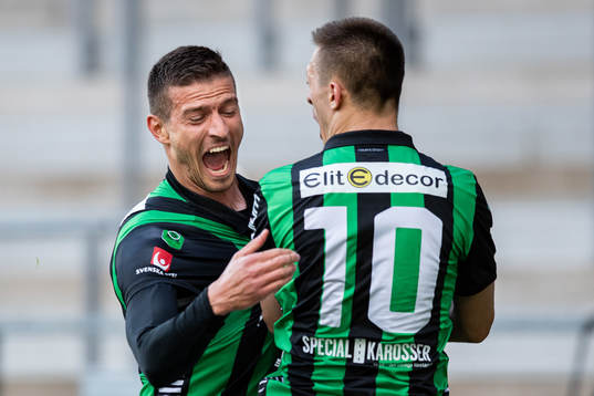 GAIS Nikola Asceric jublar med Leonard Pllana