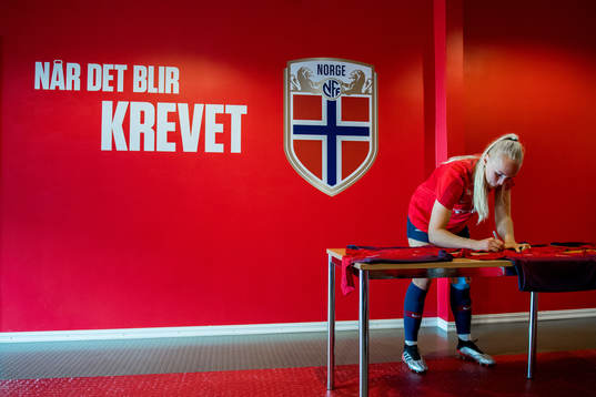 Maria Thorisdottir of Norway signs autographs