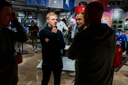 Mats Møller Dæhli and Martin Sjögren, head coach of