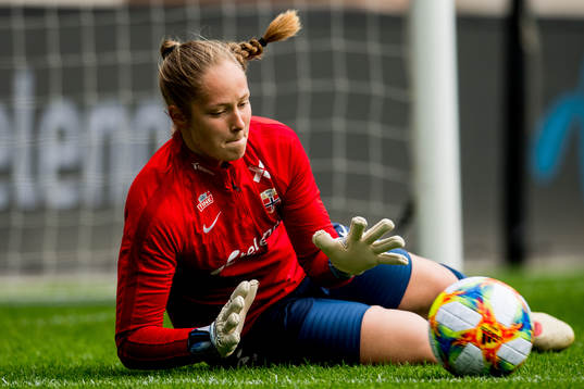 Goalkeeper Aurora Mikalsen of Norway