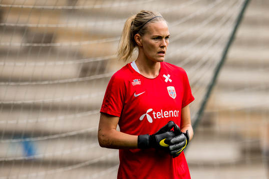 Goalkeeper Ingrid Hjelmseth of Norway