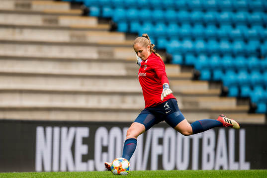 Goalkeeper Aurora Mikalsen of Norway