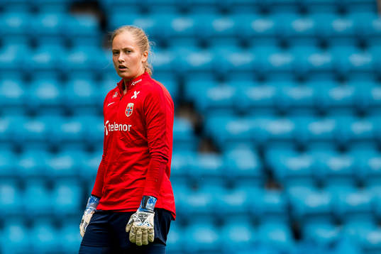 Goalkeeper Aurora Mikalsen of Norway