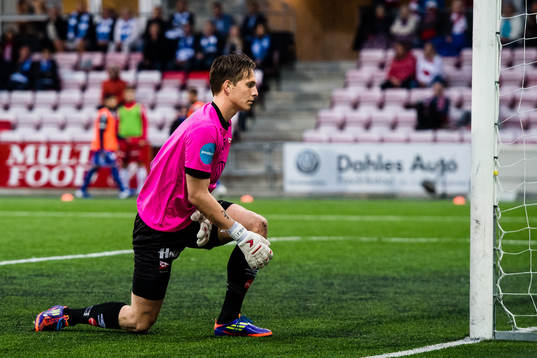 Goalkeeper Håvar Grøntvedt Jensen of FFK looks dejected