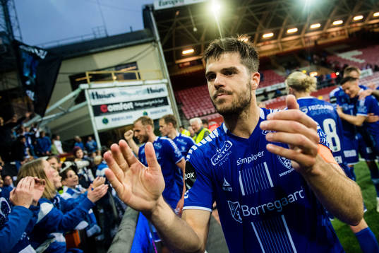 Joachim Thomassen of Sarpsborg 08 celebrates