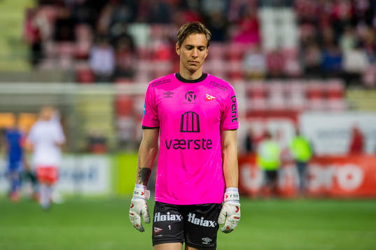 Goalkeeper Håvar Grøntvedt Jensen looks dejected