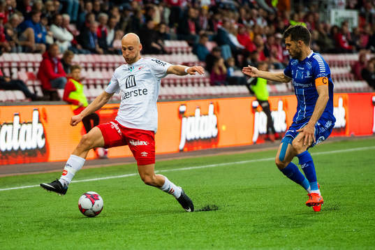 Love Reuterswaerd of FFK Joachim Thomassen of Sarpsborg 08
