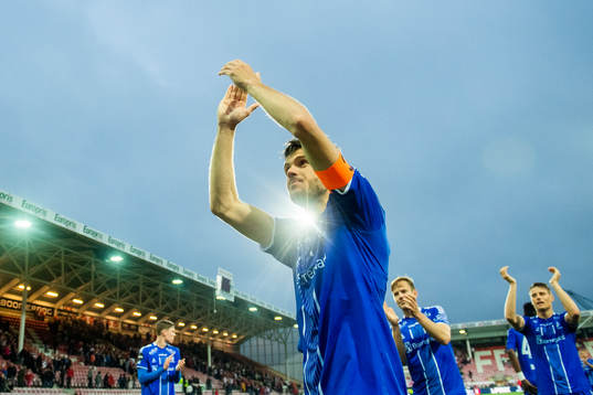 Joachim Thomassen of Sarpsborg 08 celebrates