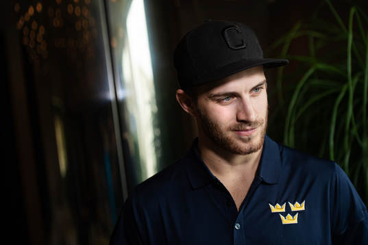 Alexander Wennberg of team Sweden at a press event