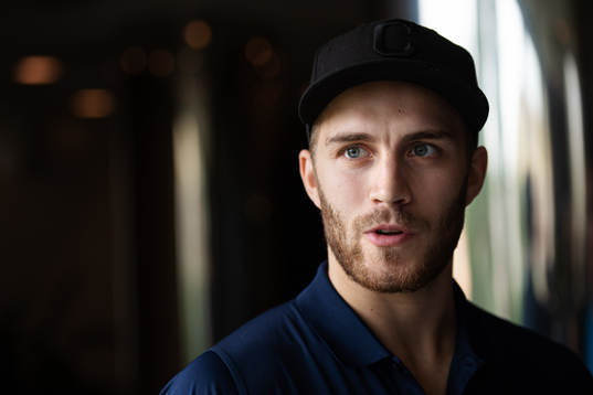 Alexander Wennberg of team Sweden at a press event