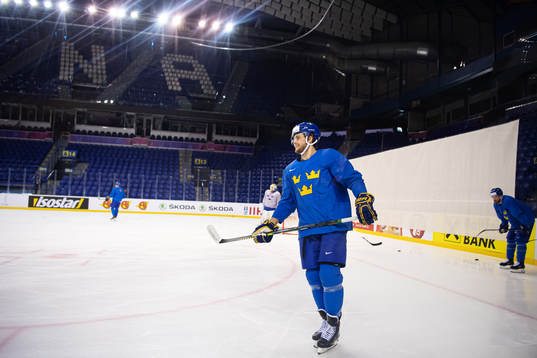 William Nylander of team Sweden at a practice session
