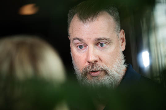 Head coach Rikard Grönborg of team Sweden at a press event