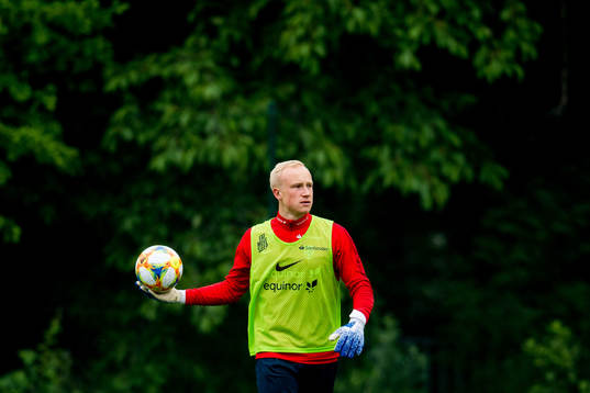 Goalkeeper Julian Faye Lund of Norway