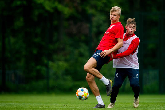 Erling Braut Haaland and Lars Ranger of Norway