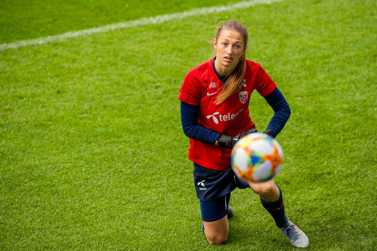 Goalkeeper Cecilie Hauståker Fiskerstrand of Norway
