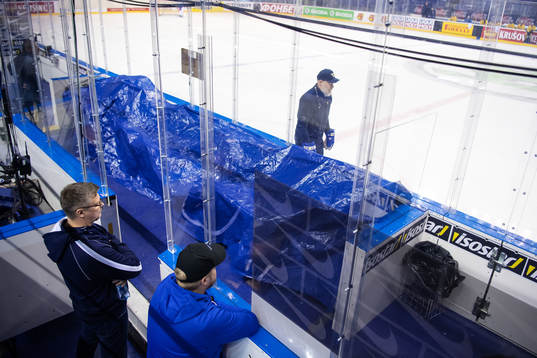 Head coach Jukka Jalonen of Finland sees head coach Rikard