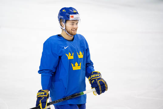 William Nylander of team Sweden at a practice session