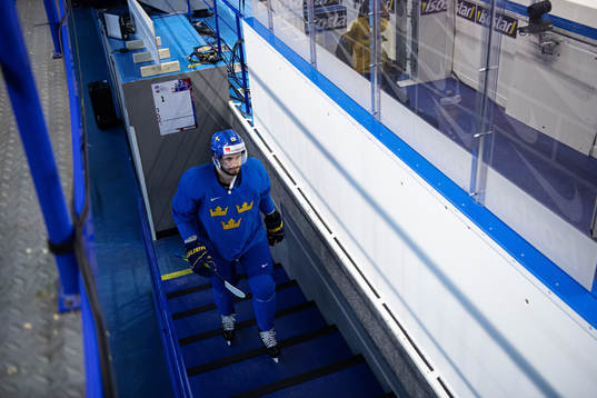 Oliver Ekman Larsson of team Sweden at a practice session