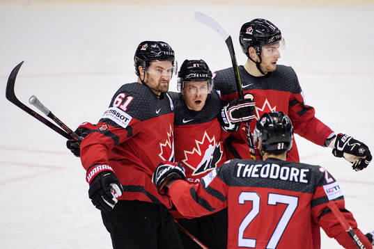 Mark Stone, Jonathan Marchessault, Pierre-Luc Dubois and