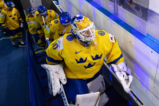 Goaltender Henrik Lundqvist of Sweden